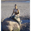 Leben Größe Mermaid Skulptur für Outdoor-Dekoration